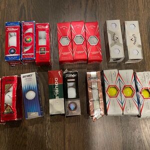 17 Sleeves of Golf Balls Callaway, Mike, Titleist Mix of New and Used